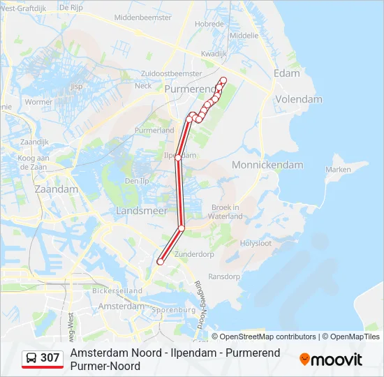 307 Bus Line Map