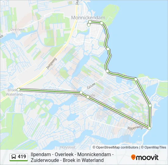 419 Bus Line Map