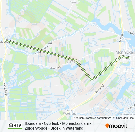 419 Bus Line Map