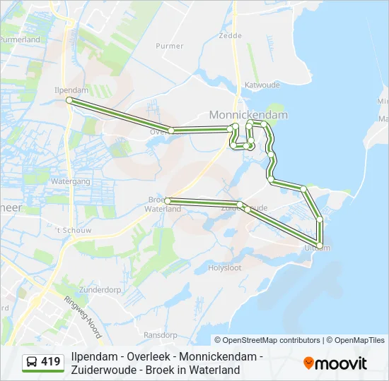 419 Bus Line Map
