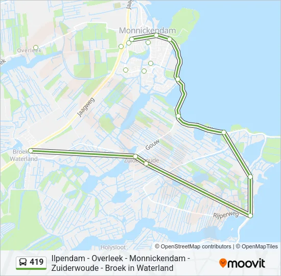 419 Bus Line Map