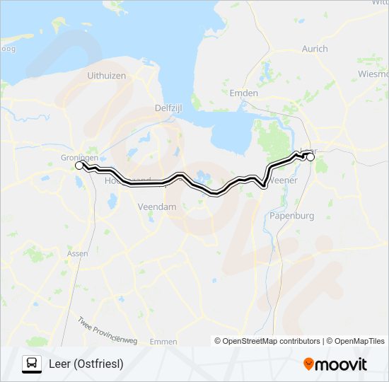  SNELBUS I.P.V. TREIN lijnkaart