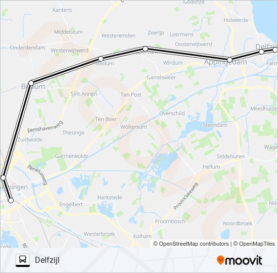 linie STOPBUS I.P.V. TREIN Karte