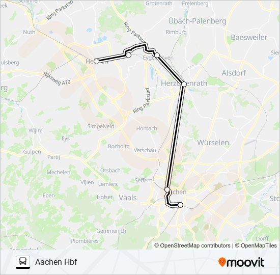  STOPBUS I.P.V. TREIN lijnkaart