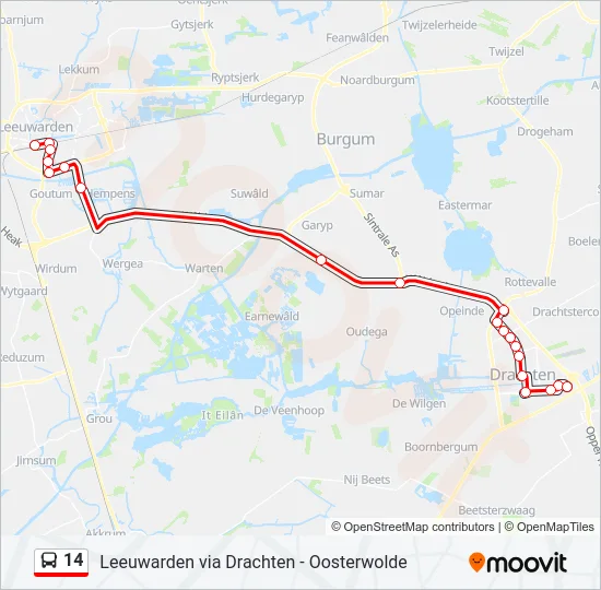 14 Bus Line Map