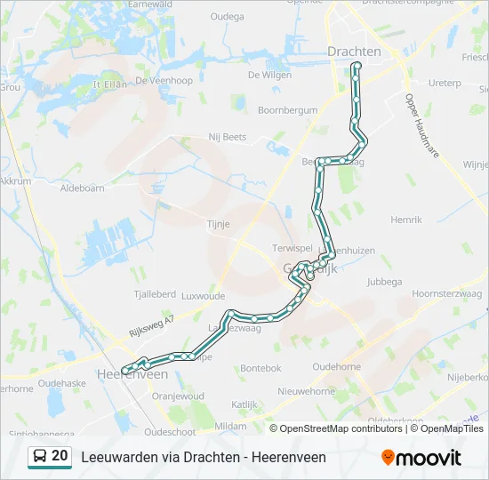 20 Bus Line Map