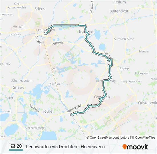 20 Bus Line Map