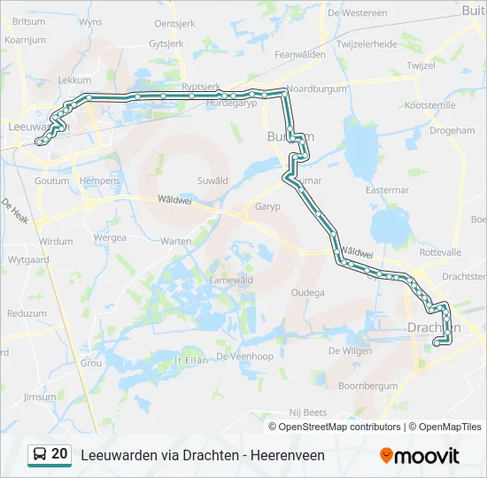 20 Bus Line Map