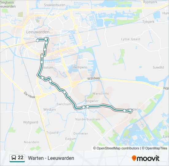 22 Bus Line Map
