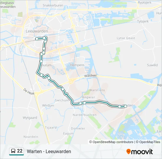22 Bus Line Map
