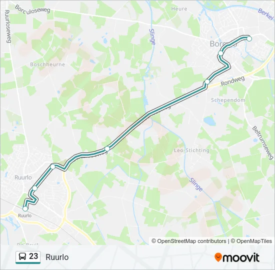 23 Bus Line Map