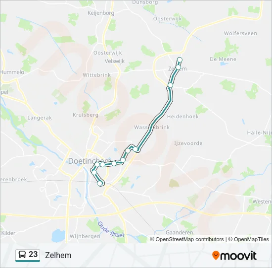 23 Bus Line Map