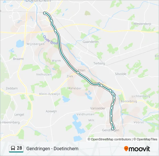 28 Bus Line Map