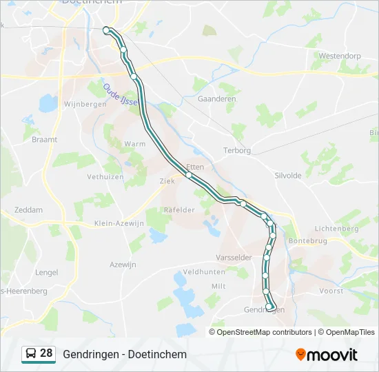 28 Bus Line Map