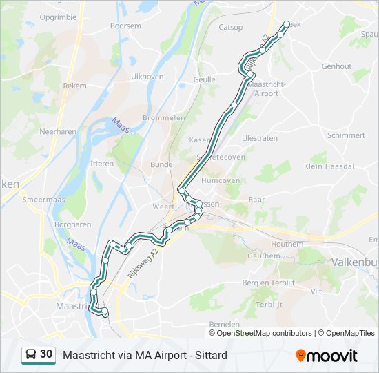 30 bus Line Map