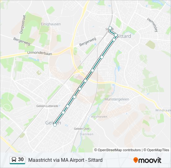 30 bus Line Map