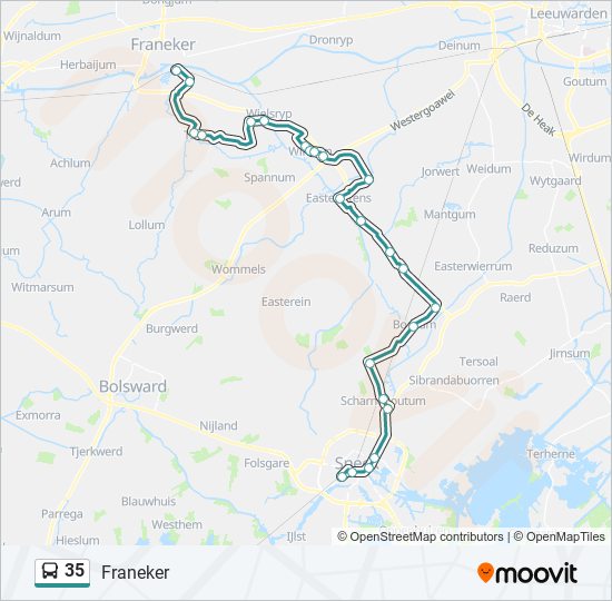 35 bus Line Map