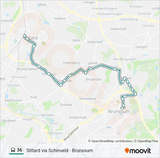 36 Bus Line Map
