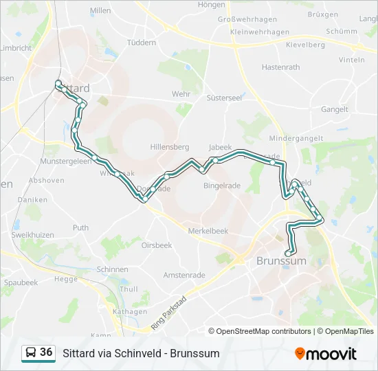 36 Bus Line Map