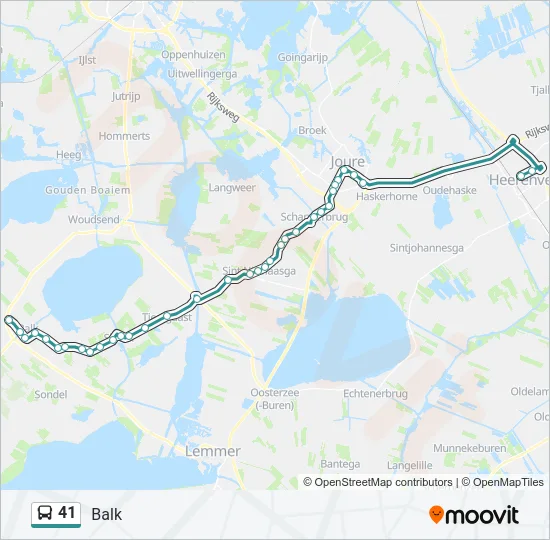 41 Bus Line Map