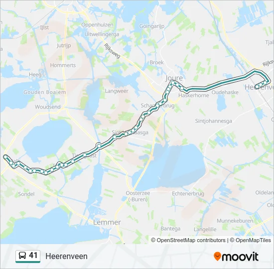 41 Bus Line Map