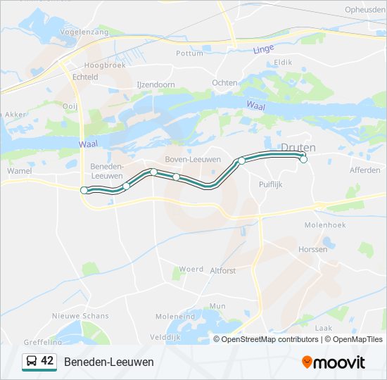 42 bus Line Map