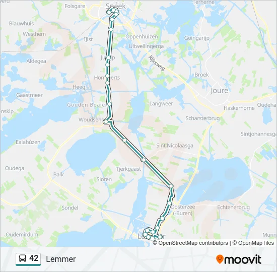 42 Bus Line Map