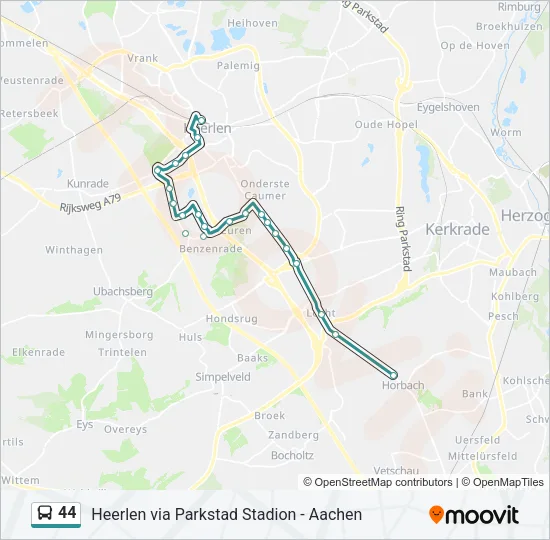 44 Bus Line Map