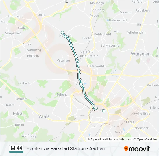 44 Bus Line Map