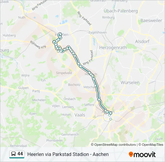 44 Bus Line Map