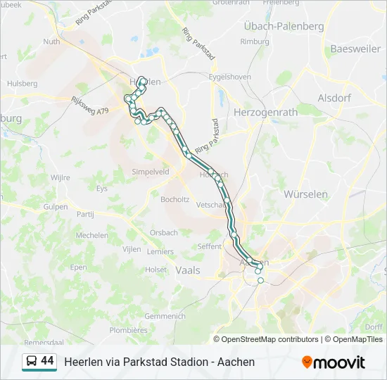 44 Bus Line Map