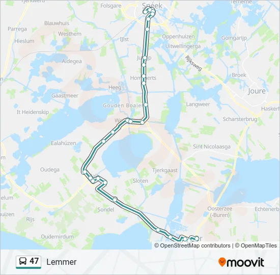 47 Bus Line Map