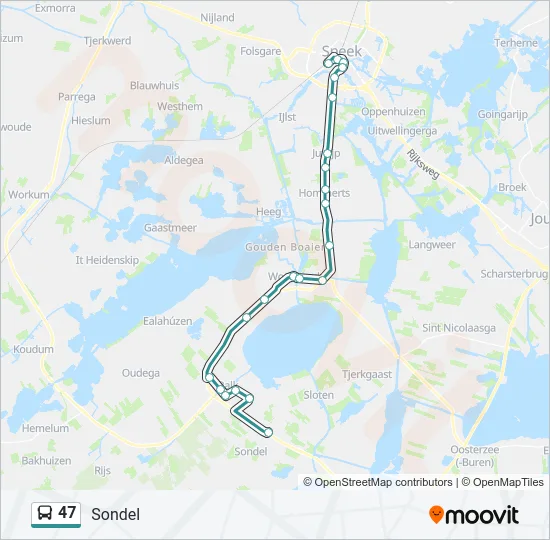 47 Bus Line Map