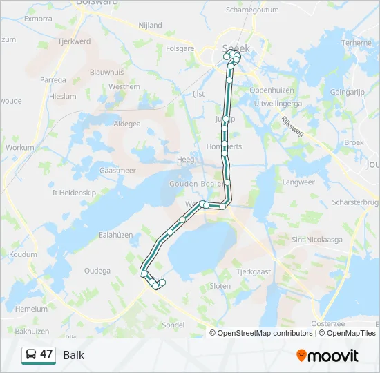 47 Bus Line Map