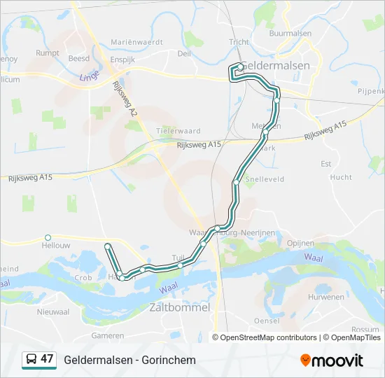 47 Bus Line Map