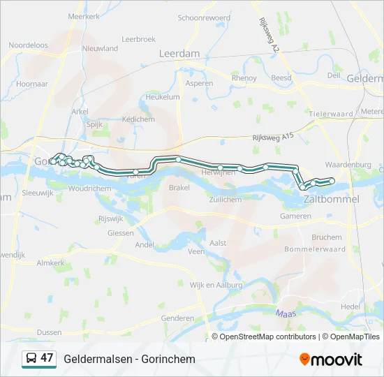 47 Bus Line Map