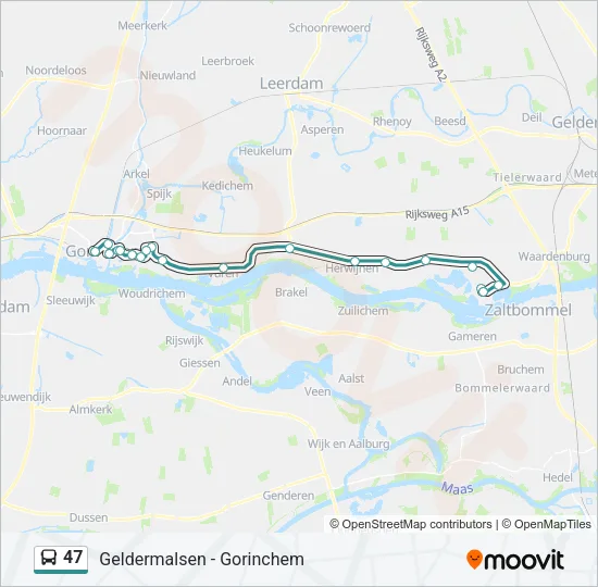 47 Bus Line Map