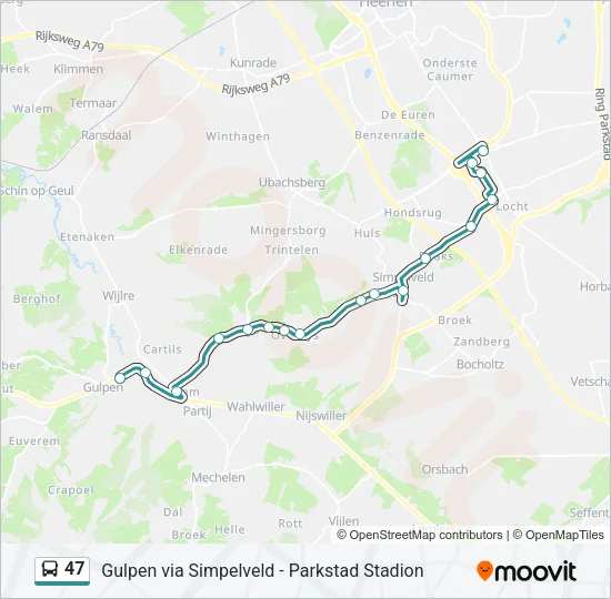 47 Bus Line Map
