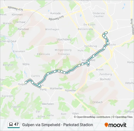 47 Bus Line Map