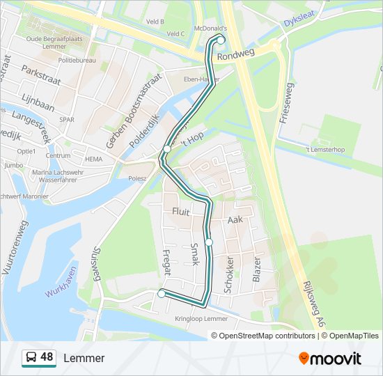 48 Bus Line Map