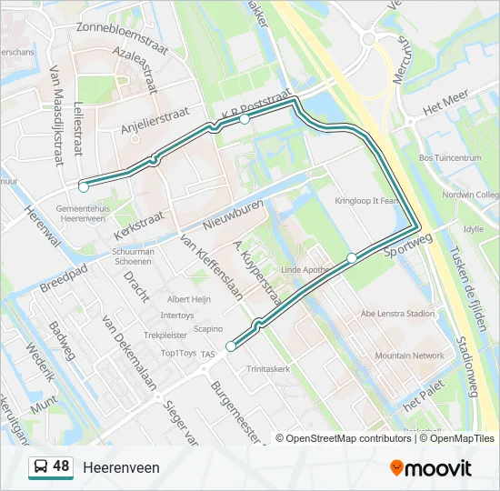 48 Bus Line Map