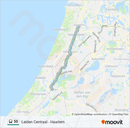 50 bus Line Map