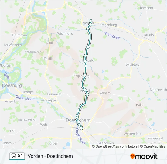 51 Bus Line Map