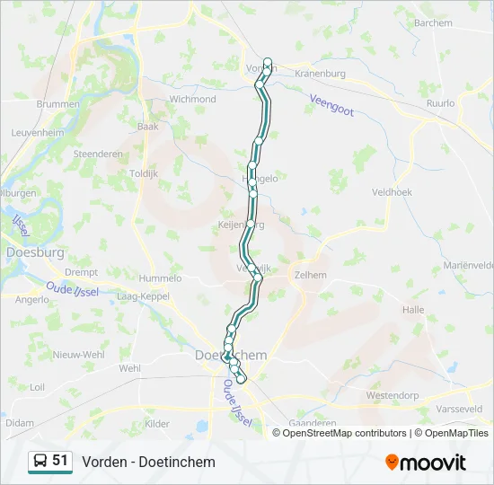 51 Bus Line Map
