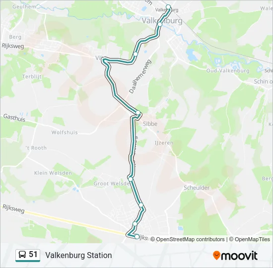 51 Bus Line Map