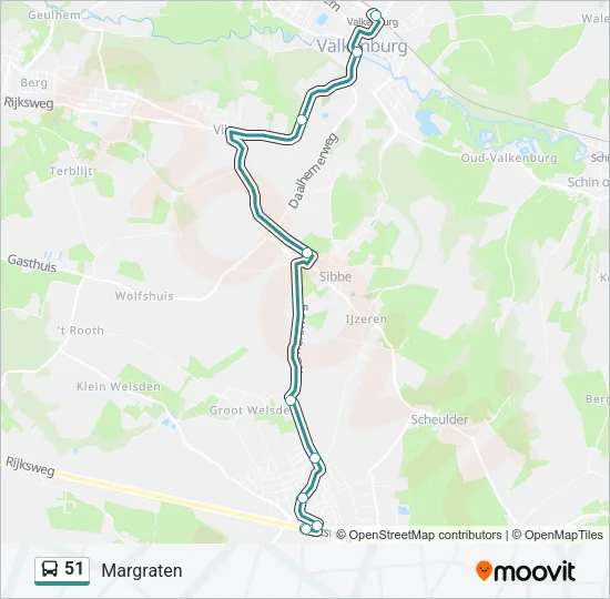 51 Bus Line Map