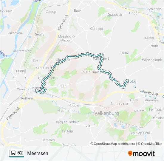 52 Bus Line Map