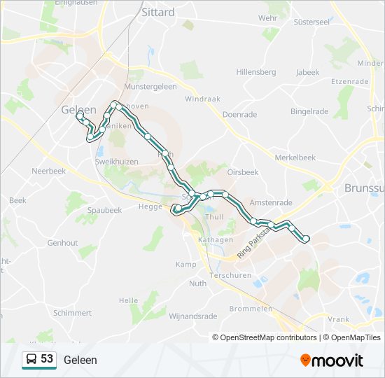 53 bus Line Map