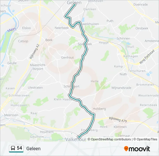54 Bus Line Map