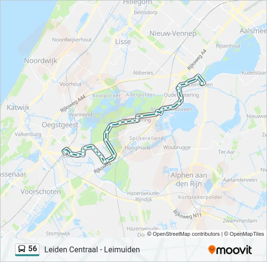 56 Bus Line Map